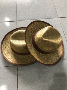 Artisanal Handwoven Natural Grass Sombrero <b>Straw</b> <b>Hat</b>-Striped Style for Sports Travel Beach Fiesta & Business Use - Product Image 1