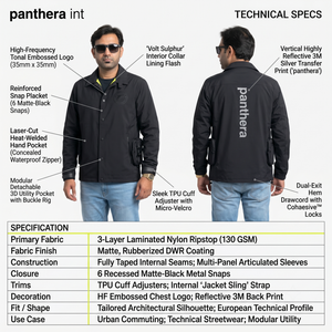 เสื้อแจ็คเก็ตโค้ชแบบโมดูลาร์สำหรับผู้ชาย Custom Techwear - เสื้อกันลมไนลอนริปสตอป 3 ชั้น กันน้ำ ผลิตจากโรงงาน Sialkot ไซส์ 4XL - Product Image 5