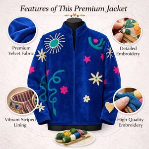 Veste bomber de qualité supérieure brodée à la main pour femmes - Product Image 6