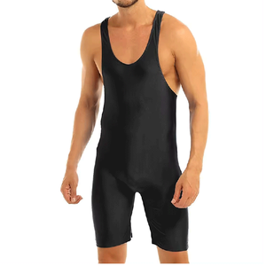 Custom Sublimation Spandex Polyester <b>Wrestling</b> <b>Singlet</b> with Automated Cutting Lightweight Compression Sportswear - Product Image 6