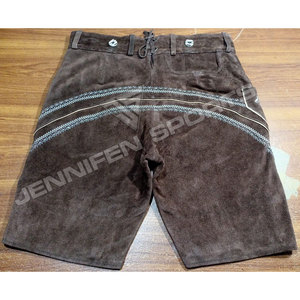 Lederhosen allemands et autrichiens respirants en daim de vachette bavarois avec broderie personnalisée pour hommes - Product Image 6