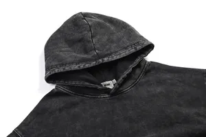 Sudadera con Capucha Extra Grande para Hombre, Color Sólido, Algodón French Terry, Estilo Casual para Otoño, Diseño con Bolsillos, Tejido Transpirable - Product Image 2