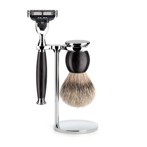 Kit de Afeitado de Lujo Personalizado de Marca Privada 3 en 1 para Hombre con Soporte para Brocha de Pelo de Ardilla y Set - Product Image 1