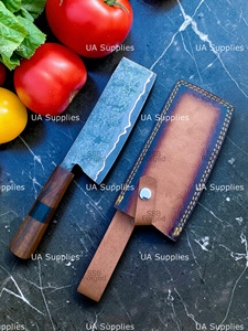 Couteau à découper en acier damas cuivré forgé à la main, manche ergonomique en bois de rose, OEM ODM personnalisable, longueur de lame de 6 à 7,9 pouces - Product Image 5
