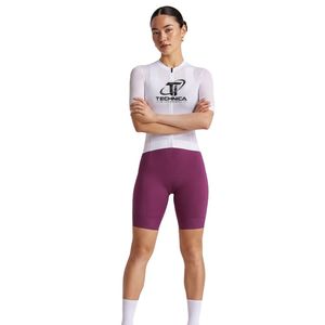 Maillot de Ciclismo Blanco de Manga Corta para Mujer, con Cierre Completo, Ligero y de Alto Rendimiento para Bicicleta de Carretera - Product Image 5