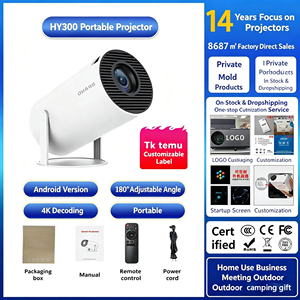 Proyector Portátil HY300 para Dormitorio, Montaje en Pared, 720P, 120 Pulgadas, Plástico, Compatible con Internet, Electrónica de Consumo - Product Image 6