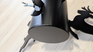 Christmas <b>tree</b> <b>stand</b>, large, steel, black reindeer - Product Image 2