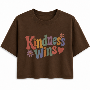เสื้อครอปท็อปผู้หญิง แขนสั้น คอกลม ลายตัวอักษร/ลายดอกไม้ ผ้าถักเนื้อแน่น 100% ผ้าฝ้าย ระบายอากาศได้ดี สวมใส่สบายๆ สำหรับฤดูใบไม้ผลิ - Product Image 1
