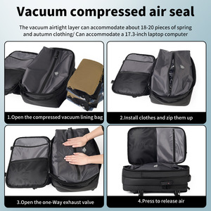 Sac à dos tactique Oxford à compression sous vide avec pompe à air, port USB, étanche, antivol, en polyester, 36-56L, pour affaires et voyages 2026 - Product Image 5