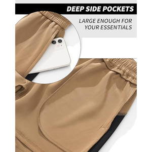 Pantalones cortos deportivos casuales de talla grande para hombre, pantalones cortos de entrenamiento transpirables de secado rápido para gimnasio, verano, para hombre - Product Image 3