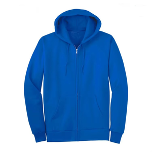 Sudadera con Capucha y Cremallera Negra Lisa con Diseño de Logotipo Personalizado Impreso, Disponible para Pedidos al por Mayor - Product Image 2