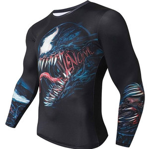 T-shirt de compression à manches courtes respirant, antibactérien, séchage rapide, Rash Guard, OEM personnalisé, haute qualité, unisexe, MMA, UPF50+ - Product Image 2