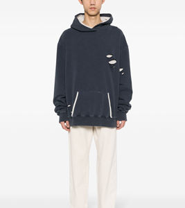 Hoodie homme de haute qualité, fabriqué professionnellement, effet usé, sur mesure, manches longues, pour adultes. - Product Image 3