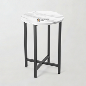 Wholesale Custom Round Marble Top <b>Stool</b> High-End Gold Plated Metal Frame Side Table – Durable Decorative Furniture - Product Image 1