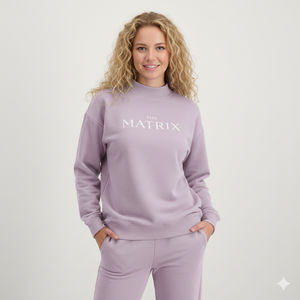 Sweat-shirt en molleton brodé à col roulé et manches longues pour femme, coupe décontractée, avec logo personnalisé sur le devant, idéal pour l'hiver et l'automne - Product Image 5