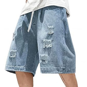 Pantalones Cortos de Moda Urbana para Hombre, Diseñados con Ajuste Cómodo y Estilo Jeans Jorts - Product Image 1