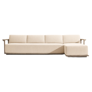 Ensemble de canapés d'extérieur de luxe The Langham, canapé sectionnel en bois d'acajou, mobilier de salon contemporain pour patio, villa, complexe hôtelier - Product Image 6