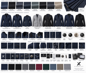 <b>Women's</b> High Quality Horse Riding <b>Jackets</b> Coats | Printed Eco-Friendly Breathable | <b>Navy</b> Blue Six Color Variations | Custom - Product Image 4