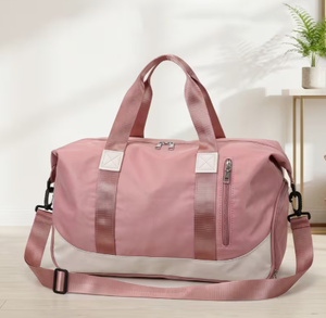 Multi Compartment <b>Corduroy</b> Zipper Closure Gym Duffel Travel <b>Bag</b> for Fitness Training and Outdoor Use - Product Image 5