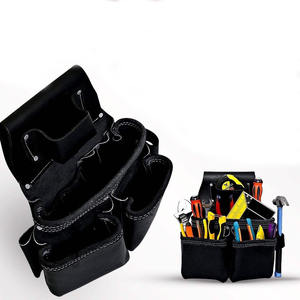 Ceinture porte-outils en cuir noir robuste pour électricien et charpentier, en cuir durable, à vendre - Product Image 2