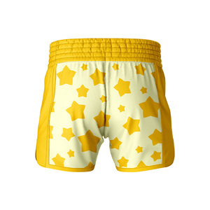Shorts de boxe et de Muay Thai unisexes, taille haute, légers, respirants, 100 % polyester, imprimés par sublimation, coupe ajustée, uniforme d'arts martiaux - Product Image 2