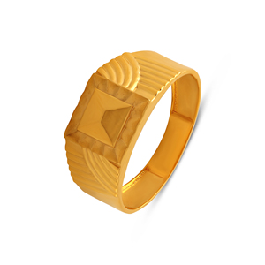 Luxury 18K Gold Plated Square Signet <b>Ring</b> for <b>Men</b> Classic Geometric Statement <b>Ring</b> Elegant Rectangle Top Gold Signet <b>Ring</b> - Product Image 1