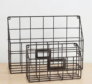 Superior Quality <b>Large</b> Black Powder Coated Finished Iron <b>Storage</b> <b>Basket</b> Durable Metal Organizer For Home And Kitchen Essentials - Product Image 4