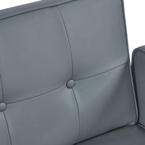Divano 2131PU GY in Pelle PU Grigio Opaco, Elegante e Resistente per Soggiorno - Product Image 3