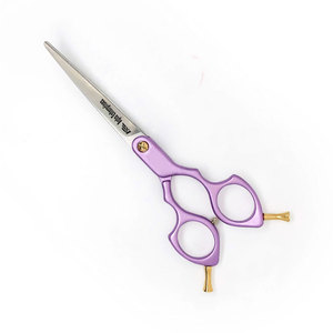 Pet Hair Cutting Shears with Ergonomic Handle Blunt Safety Tips Curved Blade for <b>Dogs</b> 6-Inch Purple Curve <b>Dog</b> Grooming <b>Scissors</b> - Product Image 2