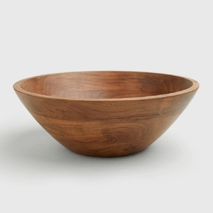 Bol à salade en bois poli fait main, résistant à la chaleur, écologique, pour hôtels, cafés, restaurants, fêtes - Product Image 1