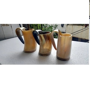 Taza de cuerno de búfalo natural de alta calidad con asa, ideal para cerveza, vino y café. Taza de cuerno para beber en venta. - Product Image 2