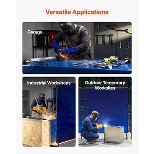Telo Protettivo Ignifugo in Vinile 6x6 FT con Telaio Bloccabile e Girevole per Saldatura e Lavori a Caldo - Product Image 6
