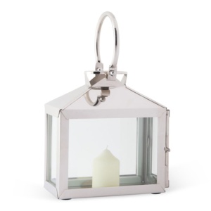Style nordique en acier inoxydable 304 fait à la main Rectangle suspendu lanterne bougeoir finition en métal brillant pour la maison de noël - Product Image 3