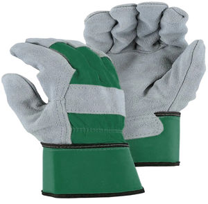 Cowhide Leather Industrial Work Gloves Heavy Duty Safety Palm Construction Gardening Durable Gloves <b>for</b> <b>Men</b> - Product Image 3