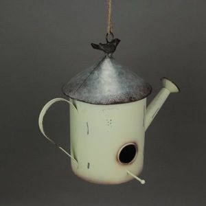 Casa para Pájaros, Casa para Pájaros de Metal Hecha a Mano y Pintada a Mano, para Jardín Exterior, para Observación de Aves y Decoración de Jardín - Product Image 5