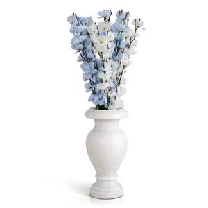 Pots et vases à fleurs traditionnels en marbre blanc de luxe, sculptés à la main, écologiques, durables, pour une utilisation intérieure/extérieure à la maison et au jardin - Product Image 1