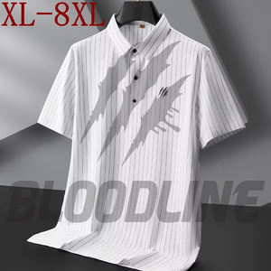 Camisa de manga corta para hombre Bloodline, con logo frontal, corte regular formal, 100% algodón, tejido transpirable, 220g, detección de aguja - Product Image 3