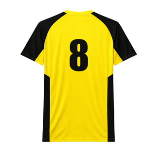 Maillot de football personnalisé Youth Hawk Evolution, maillot d'équipe personnalisé de haute qualité avec le numéro 23 en bleu et jaune - Product Image 2