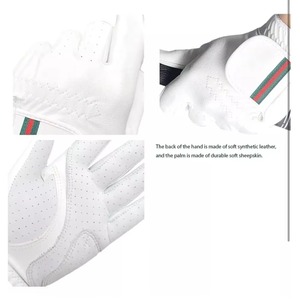 Gants de sport respirants et anti-humidité en cuir synthétique Cabretta de qualité supérieure, en peau d'agneau véritable, avec logo personnalisé – Vente chaude - Product Image 3
