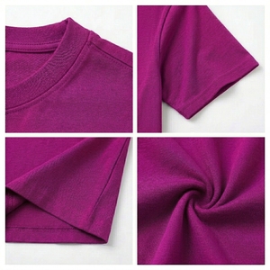 T-shirt décontracté à col rond en coton épais et ample pour un usage quotidien - Product Image 6