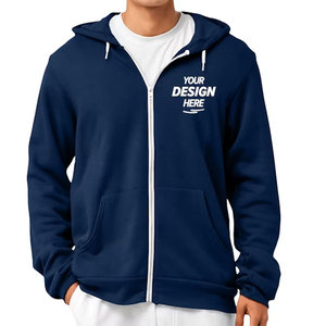 Sweat à capuche zippé intégral de haute qualité, modèle <span class=keywords><strong>vierge</strong></span> en mélange de coton pour homme, idéal pour personnalisation de logo et motifs - Product Image 1