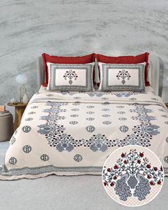 Juego de Sábanas y Fundas de Almohada King Size de Algodón Hechas a Mano al por Mayor, Sábanas Estampadas con Diseño Nuevo, Sábana de Algodón con Fundas de Almohada - Product Image 1