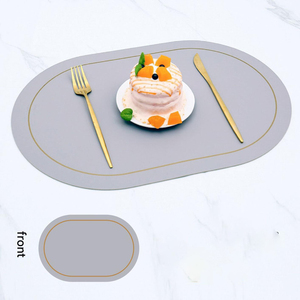 Non Fading Genuine Leather Placemat Special Purpose Bags & Cases Cowhide Tableware <b>Mat</b> For Restaurants LPM-0183 - Product Image 2