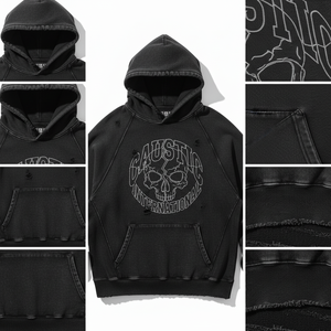 Sudadera con Capucha Premium Personalizada, Lavado Ácido, Estilo Vintage, 100% Algodón, Talla Grande, Efecto Desgastado, para Hombre y Mujer - Product Image 5