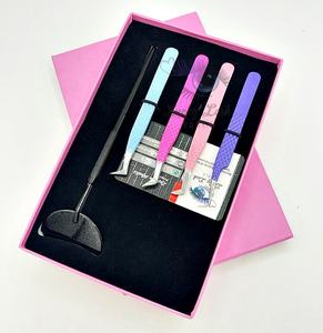 Pince à cils en acier inoxydable de marque privée 90 degrés botte courte Volume russe pince à cils durable de couleur différente - Product Image 6