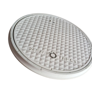 High strength round FRP manhole cover 24 inch construction utility access lid fiberglass reinforced plastic 5 ton <b>load</b> capacity - Product Image 6