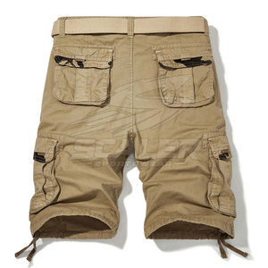 Shorts cargo en coton solide de haute qualité pour hommes, design personnalisé, décontractés, pour les voyages, la randonnée, la pêche, le camping, les activités quotidiennes, séchage rapide - Product Image 2