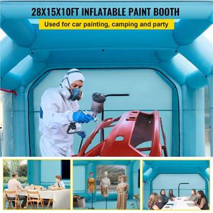 Cabina di Verniciatura Gonfiabile Portatile 28x15x10ft con Illuminazione LED per Verniciatura Auto, Versione Migliorata con 2 Ventilatori e Sistema di Filtraggio dell'Aria - Product Image 2