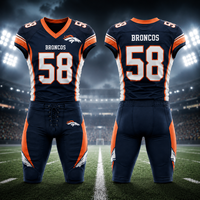 Ensemble d'uniformes de football américain professionnels à séchage rapide, maillot et pantalon personnalisés pour équipe sportive