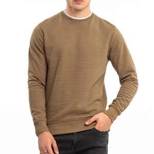 Sudadera de hombre de peso pesado con cuello redondo, forro polar oversize, hombros caídos, estilo urbano, ropa de invierno - Product Image 4